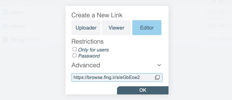 browse share folder