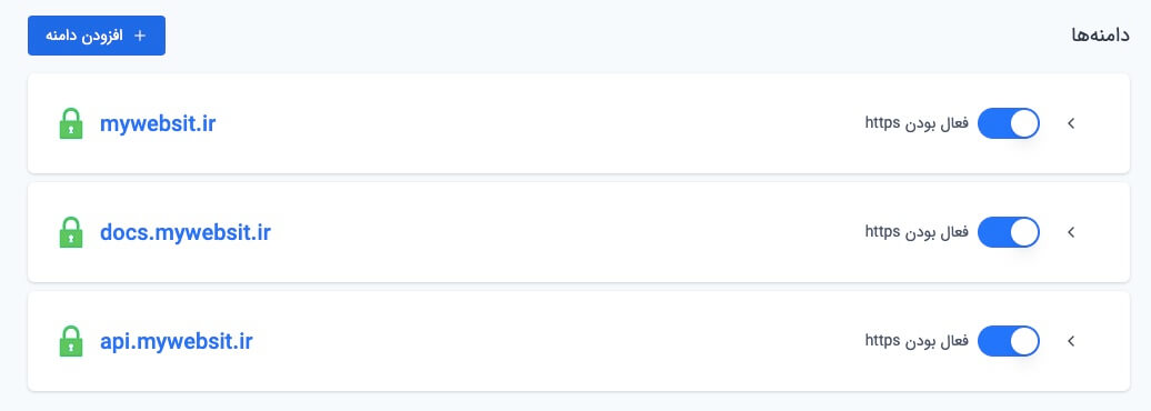domains list